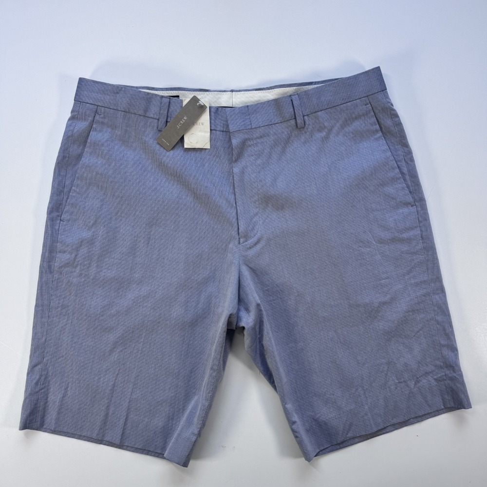 J CREW 10" Ludlow Slim Fit Shorts Mens 35 Blue Pinstriped‎ Cotton NWT A6199